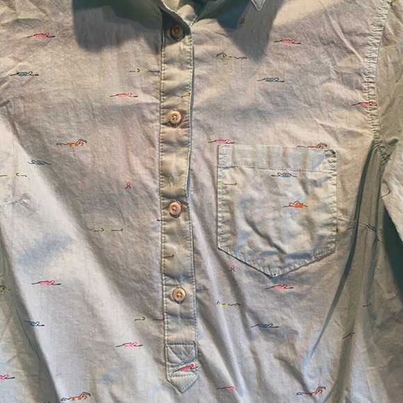 Merona long sleeve printed Popover Xs collared - Picture 3 of 7